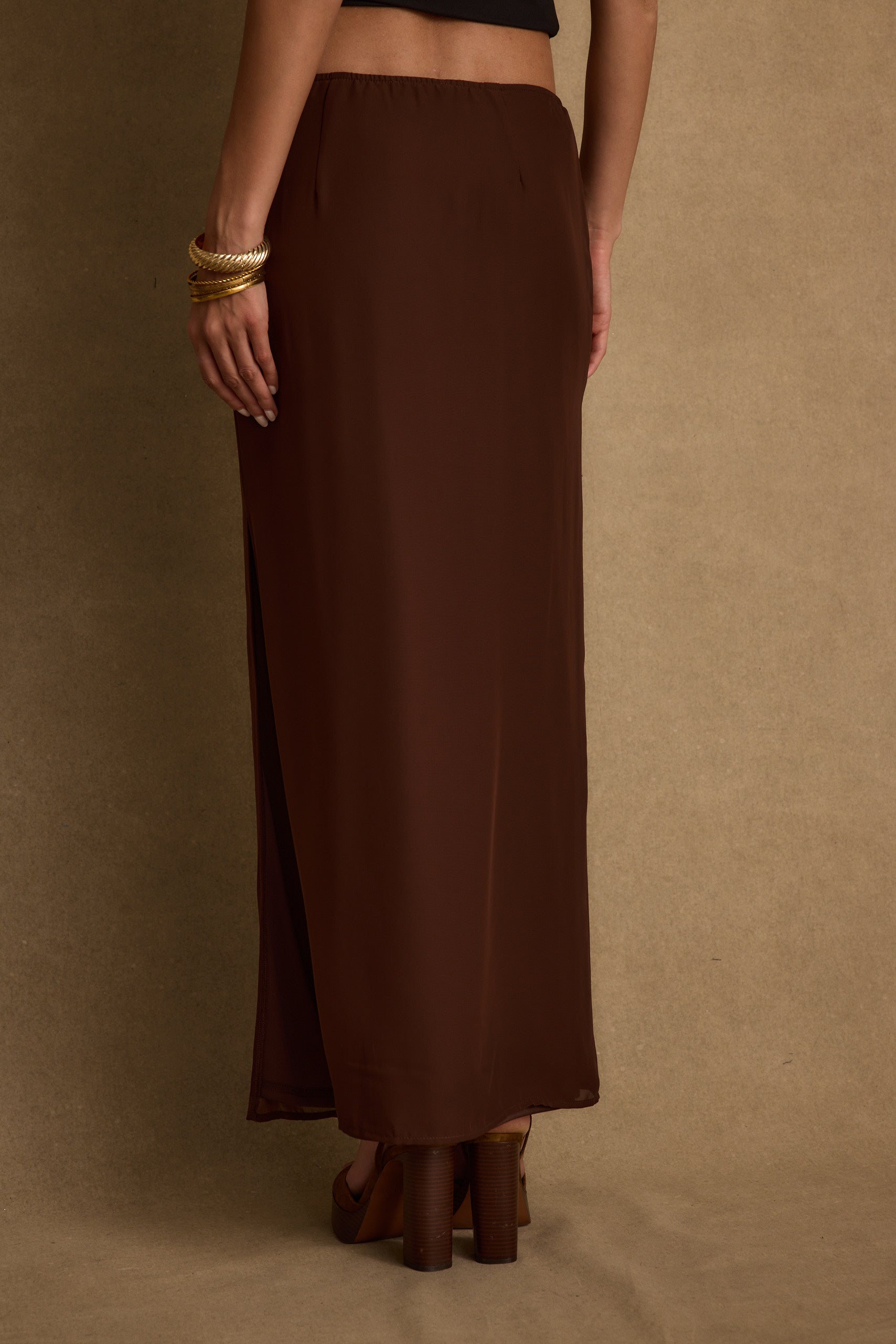 Layla Mocha Maxi Skirt
