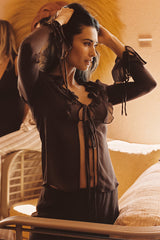Layla Mocha Long Sleeve Top