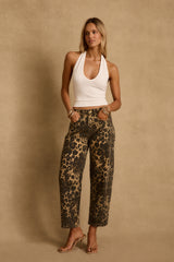 Muse Leopard Barrel Jeans