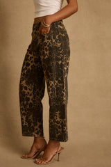 Muse Leopard Barrel Jeans