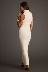 Monique Cream Sweater Maxi Dress