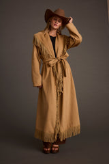 Montrose Camel Fringe Coat