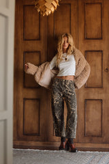 Suki Camel Shearling Coat