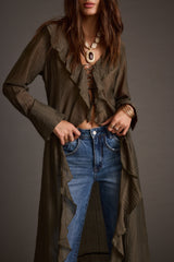Naomi Olive Longline Top