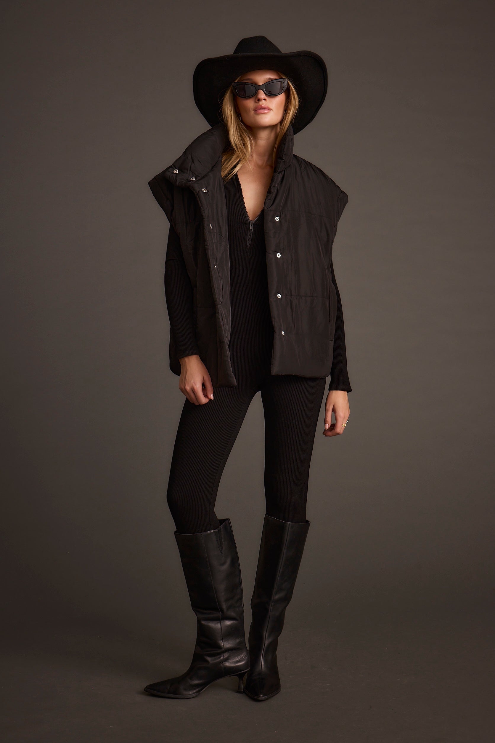 Nordic Black Ribbed Jumpsuit