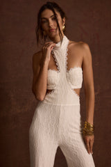 Princesa White Lace Jumpsuit