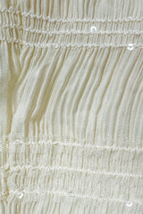 Quinn Ivory High Neck Shimmer Chiffon Maxi Dress