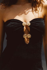 Rayne Black Embellished Maxi Dress