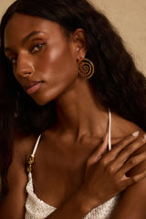 Remolino Gold Swirl Earrings