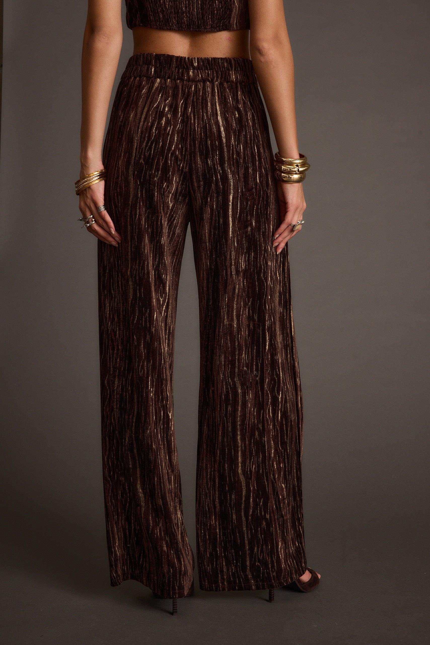 Rhea Espresso Velvet Trousers