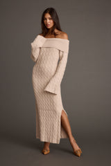 Rhiannon Dusty Rose Sweater Maxi Dress