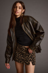 Sahara Leopard Micro Mini Skirt