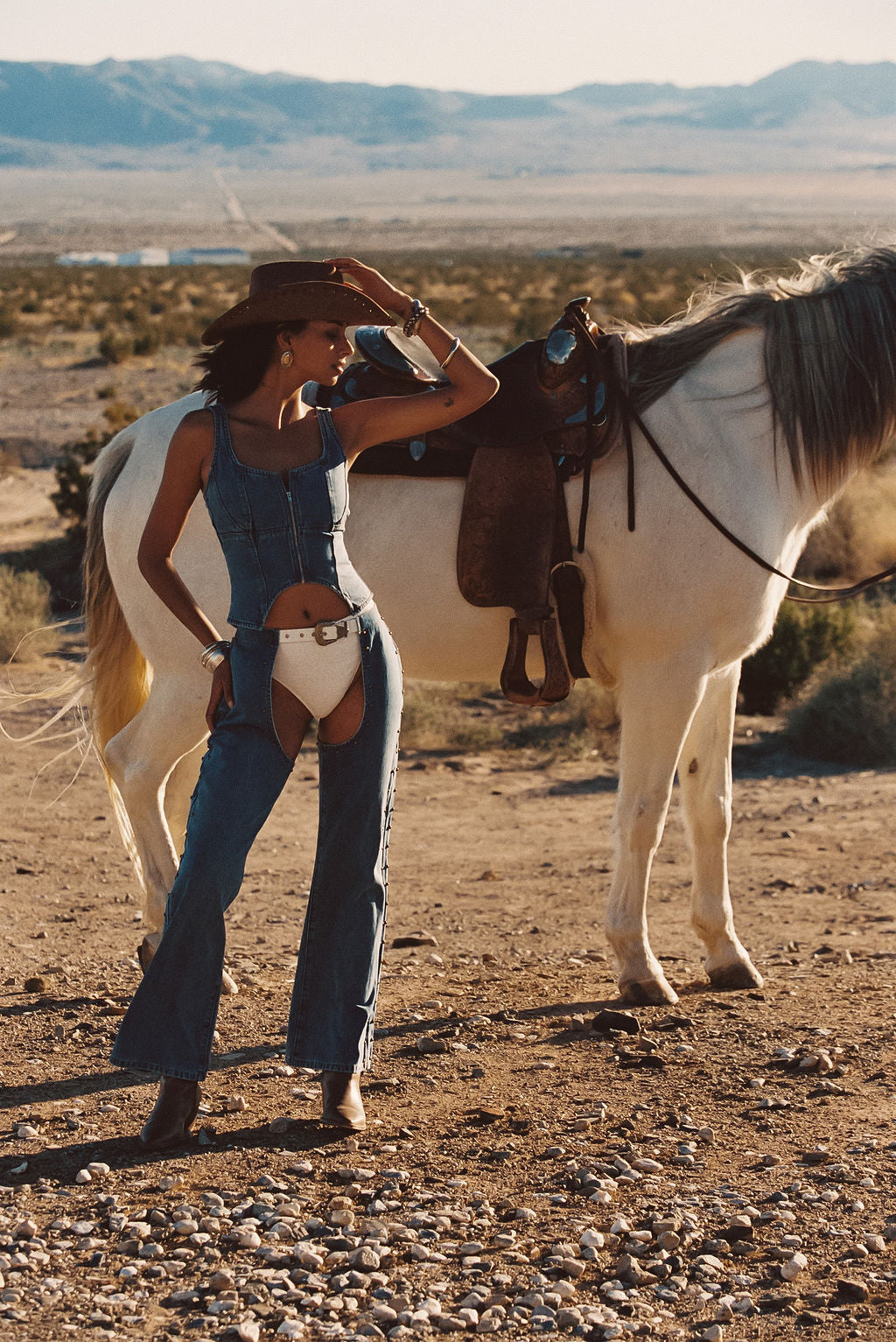 Revelry Studded Denim Chaps