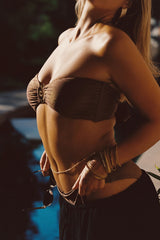 Saltair Bronze Glitter Bikini Top