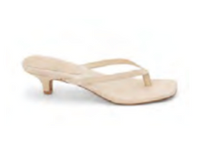 FOSTER NATURAL KITTEN HEEL SANDAL