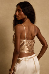 Seaton Rose Gold Payette Tank