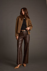 Sienna Brown Vegan Suede Jacket