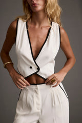 Skylar White Vest