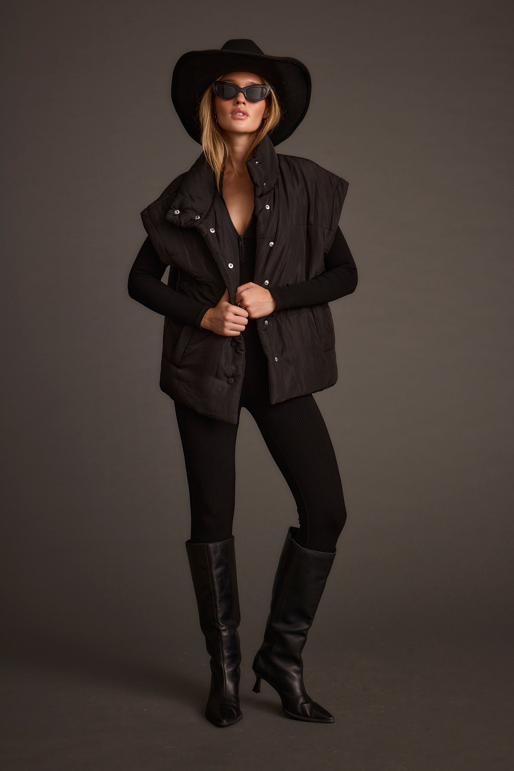 Summit Black Puffer Vest