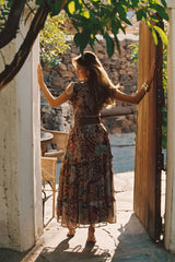 Sundance Rust Multi Printed Maxi Dress