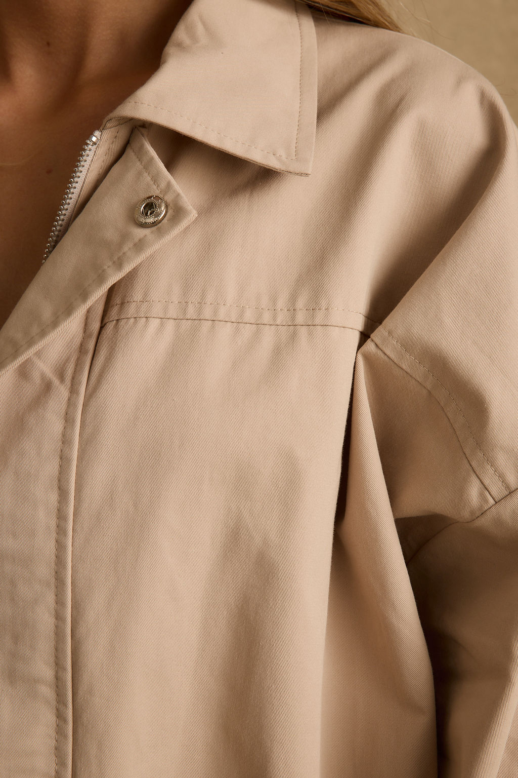 Monte Khaki Bubble Hem Jacket