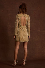 Tate Gold Mini Dress