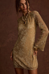 Tate Gold Mini Dress