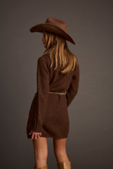 Topanga Mocha Sweater Mini Dress