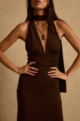 Valencia Brown Maxi Dress