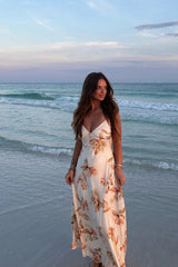 Palma Cream Floral Maxi Dress